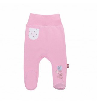 Rožinės kelnės "Balta kišenėlė"