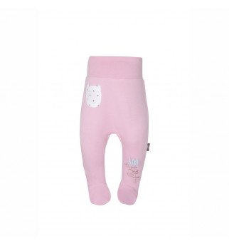 Rožinės kelnės "Balta kišenėlė"