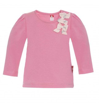 Rožiniai marškinėliai ilgomis rankovėmis