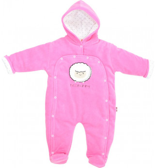 Rožinis lauko kombinezonas su kapišonu "Avytė"