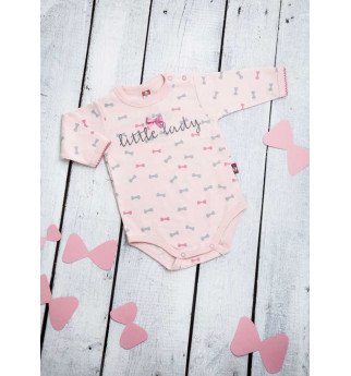 Rožinis smėlinukas ilgomis rankovėmis "Mažoji Ledi"