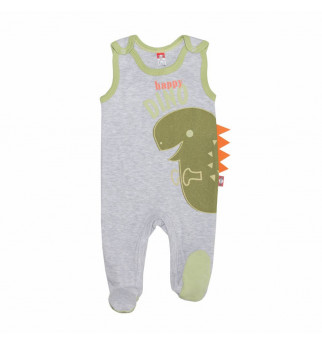 Šliaužtinukai be rankovių "Dinozauras" su žalio dinozauro aplikacija