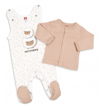 Šliaužtinukų ir marškinėlių komplektas "Dvi avytės"