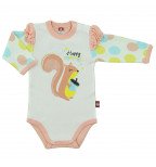 smėlinukas pūstomis rankovėmis su voveraitės aplikacija "Širdelė"