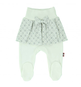 Smėlio spalvos kelnės su sijonėliu ir kaspinėliu "Stilinga mergytė"