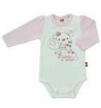 Smėlio spalvos smėlinukas su pelytės aplikacija "Mielas"