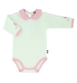 Smėlio spalvos smėlinukas su rožine apykakle "Drambliukas"