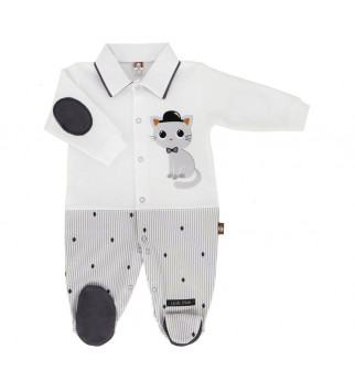 Stilingi šliaužtinukai su pilkos katytės aplikacija "Mielas"