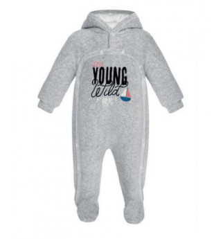 Šviesiai pilkas lauko kombinezonas su kapišonu "Jūra"