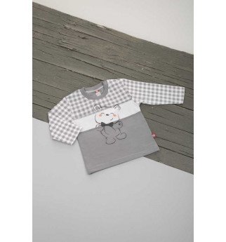 Tamsiai pilkos spalvos marškinėliai ilgomis rankovėmis "Vaikų lyga"