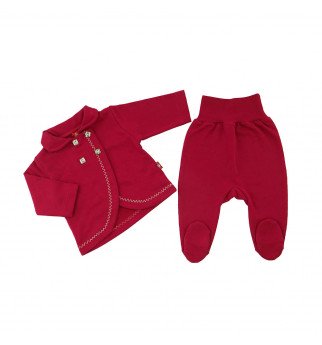 Tamsiai rožinės spalvos dviejų dalių rinkinukas