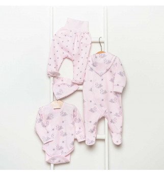 Vilaurita 5 dalių rožinis rinkinys - kolekcija "Lizette"