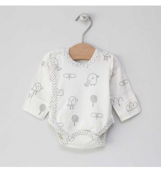 Vilaurita baltas smėlinukas išvirkščiomis siūlėmis su pirštinaitėmis "Mini"