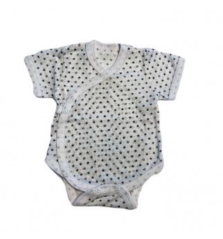 Vilaurita baltas smėlinukas trumpomis rankovėmis su žvaigždutėmis