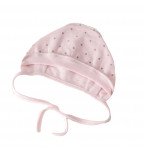 Vilaurita rožinė kepurė su raištukais "Meghan"