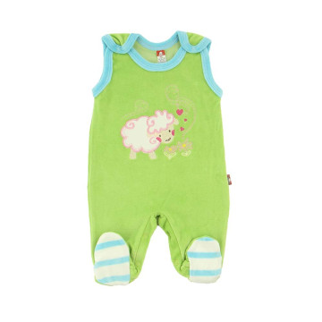 Green velvet rompers 