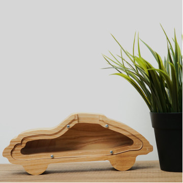 Small Wooden Car Piggy Bank