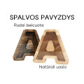 Medinė dviguba poros taupyklė (A-Ž, graviravimas)