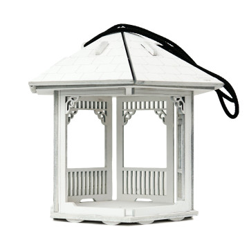 White Wooden Bird Feeder