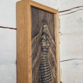 3D Medinė Krokodilo Sienos Skulptūra