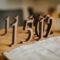 Mediniai Stalo Numeriai 1–10, Rankų Darbo Dekoras Vestuvėms