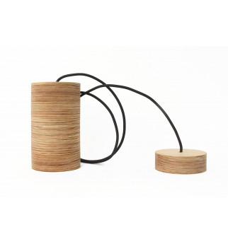 Medinių pakabinamų šviestuvų rinkinys 2 dalių