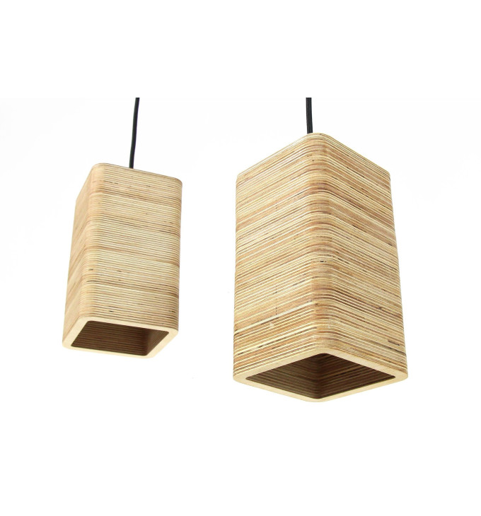 Medinių pakabinamų šviestuvų rinkinys iš 2  dalių