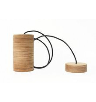 Medinių pakabinamų šviestuvų rinkinys 3 dalių