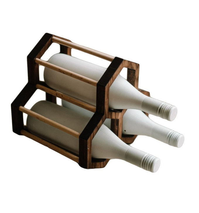 Medinis vyno butelių stovas "Vynas"