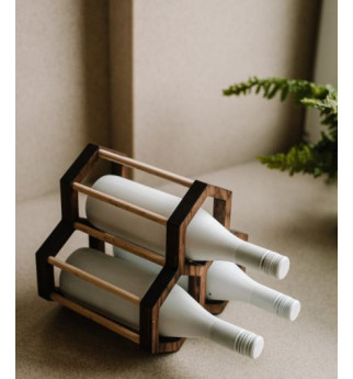 Medinis vyno butelių stovas "Vynas"