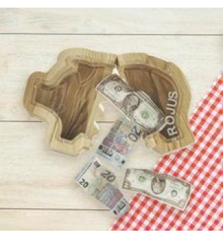 Medinė išardoma taupyklė "Paršiukas"