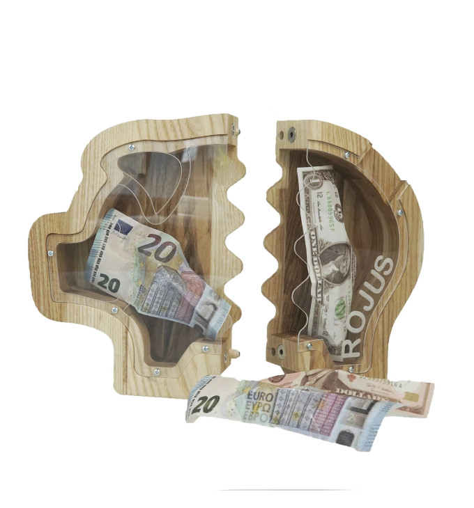 Medinė išardoma taupyklė "Paršiukas"