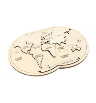 Medinė puzle "Žemėlapis"