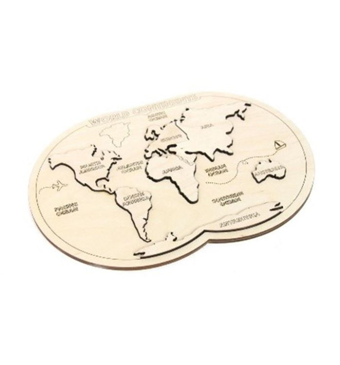 Medinė puzle "Žemėlapis"