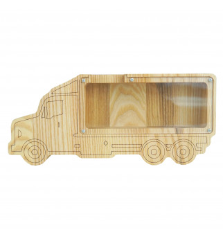 Medinė taupyklė "Sunkvežimis"