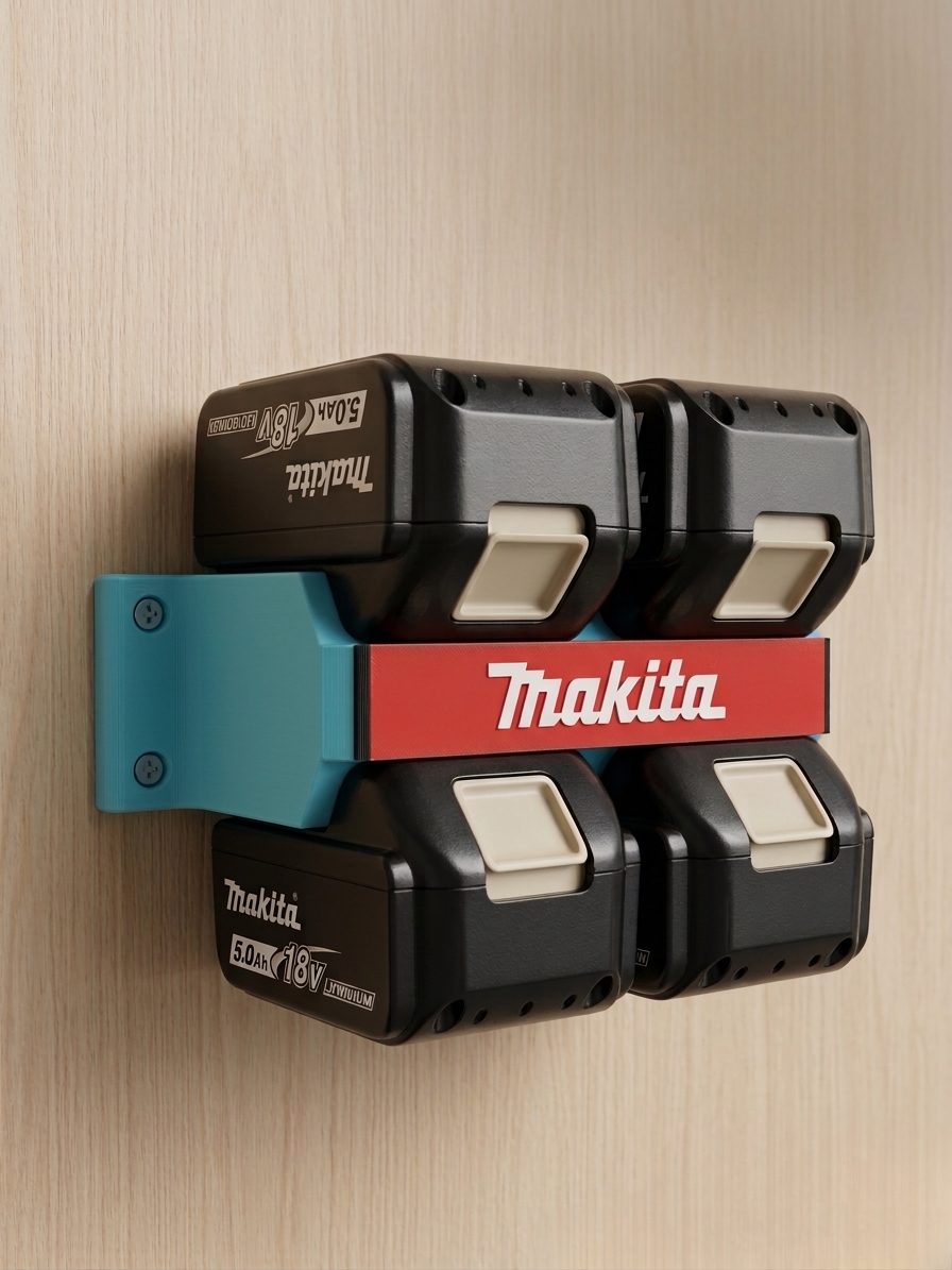 Makita baterijų laikiklis ant sienos 4 akumuliatoriams