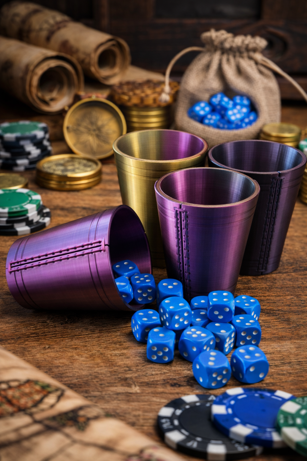 Piratinis kauliukų žaidimas „Liar’s dice“