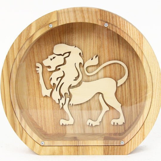 Personalizuota medinė taupyklė „Zodiako ženklas“